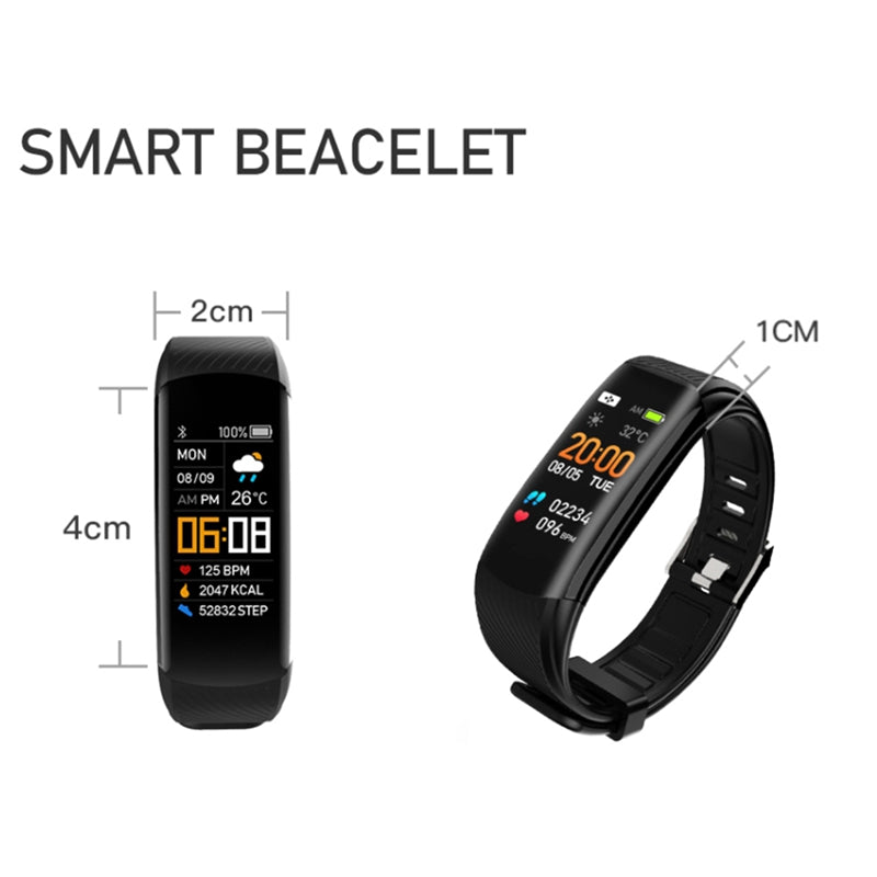 New Fitness Bracelet Blood Pressure Measurement Pedometer Smart Band Heart Rate Monitor Waterproof Health Tracker Watch A