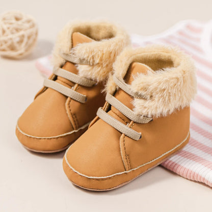 Winter New Baby Booties Boy Girl Boots Cotton Soft-Sole Non-Slip Warm Toddler First Walkers Infant Crib Shoes