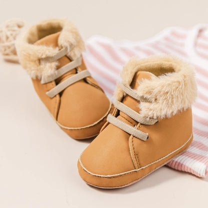 Winter New Baby Booties Boy Girl Boots Cotton Soft-Sole Non-Slip Warm Toddler First Walkers Infant Crib Shoes