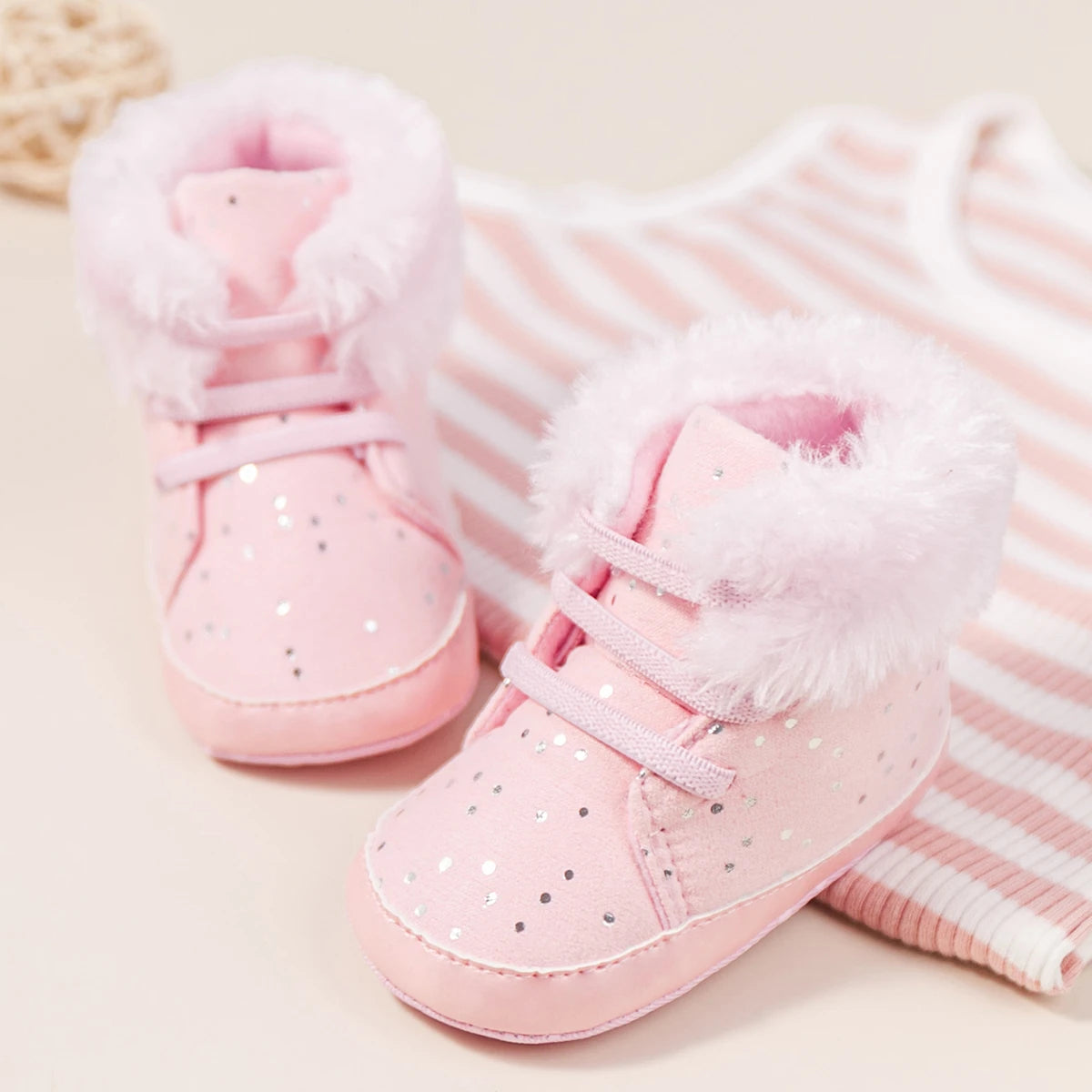 Winter New Baby Booties Boy Girl Boots Cotton Soft-Sole Non-Slip Warm Toddler First Walkers Infant Crib Shoes