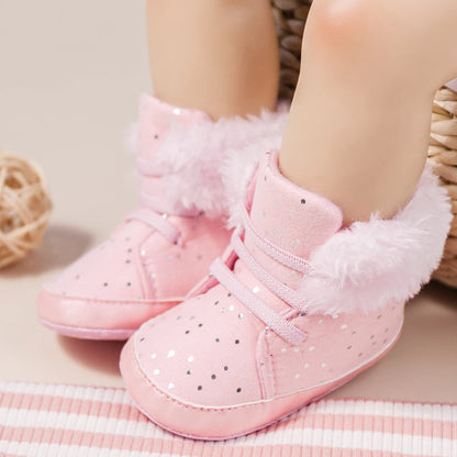 Winter New Baby Booties Boy Girl Boots Cotton Soft-Sole Non-Slip Warm Toddler First Walkers Infant Crib Shoes