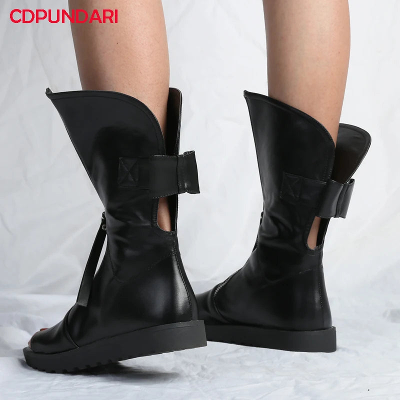 Eilyken Designer Fringe Wedges  Boot Sandals Woman High Heels Open Toe Party Prom Shoes 2024 Sexy Zipper Female Pumps