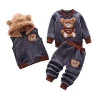 Toddler Bodysuits Girls Flannel Rompers Children Casual Sleepwear Costume Onesies For Boy Cartoon Print Plus Velvet Baby Pajamas