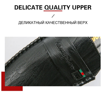 Slippers For Men Loafers Leather Indoor Home Slippers Men Spring Slip On Soft Comfor Black Bedroom Indoor Flat Men Shoes