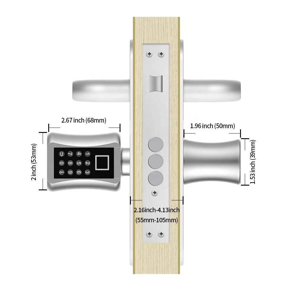 Fingerprint Smart Cylinder Lock password Biometric Electronic  door Lock with Code digital Keypad Home intelligent lock airbnb