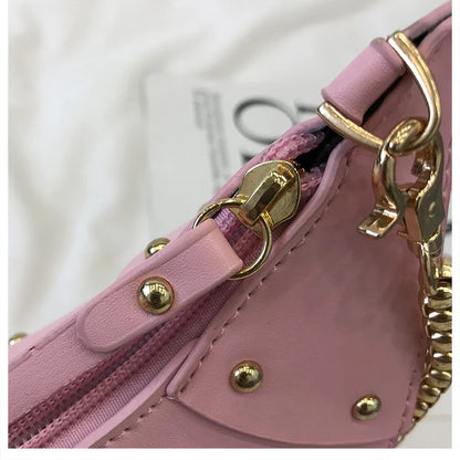 Trend Fashion 3D Dinosaur Design Rivets Pu Leather Girl's Chain Purse Shoulder Bag Tote Ladies Crossbody Mini Messenger Bag Flap