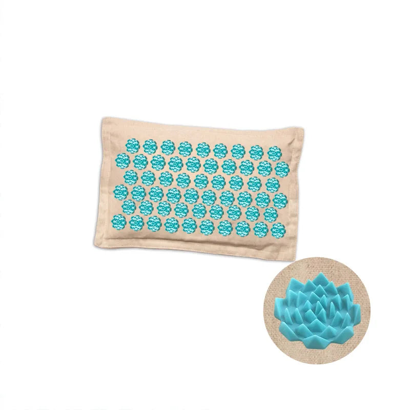 Linen Coconut Fiber Acupressure Mat Sensi Massage Pillow Needle Pad Yoga Shakti Cushion Kuznetsov's applicator Relieve Back Pain