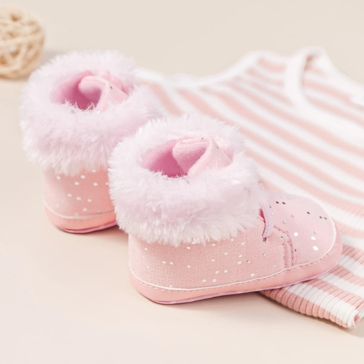 Winter New Baby Booties Boy Girl Boots Cotton Soft-Sole Non-Slip Warm Toddler First Walkers Infant Crib Shoes