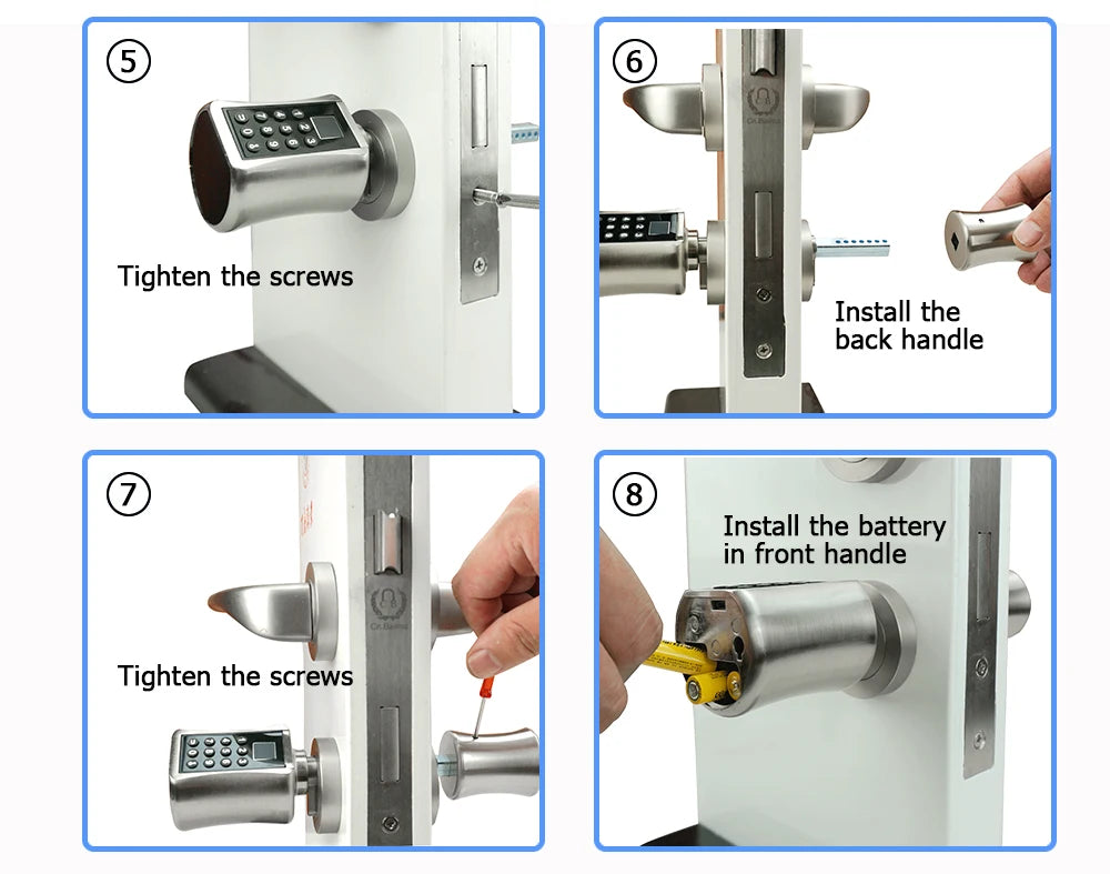 Fingerprint Smart Cylinder Lock password Biometric Electronic  door Lock with Code digital Keypad Home intelligent lock airbnb