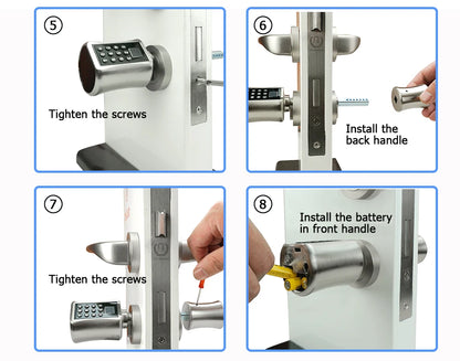 Fingerprint Smart Cylinder Lock password Biometric Electronic  door Lock with Code digital Keypad Home intelligent lock airbnb