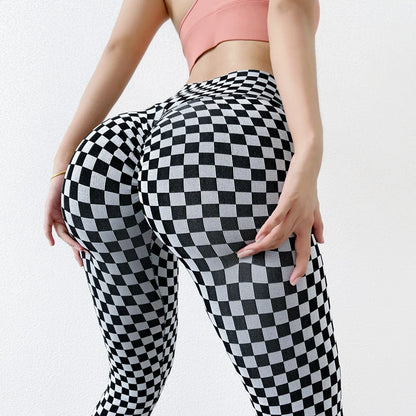 SOISOU Plaid Thick Leggings Women Pants Yoga Gym Fitness Tights Sports Pants Autumn And Winter Leggings For Girls 19 Colors