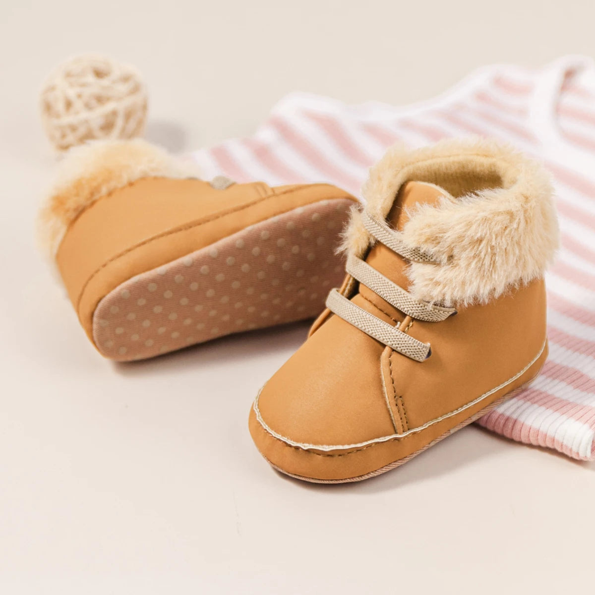 Winter New Baby Booties Boy Girl Boots Cotton Soft-Sole Non-Slip Warm Toddler First Walkers Infant Crib Shoes