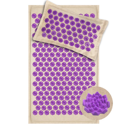 Linen Coconut Fiber Acupressure Mat Sensi Massage Pillow Needle Pad Yoga Shakti Cushion Kuznetsov's applicator Relieve Back Pain