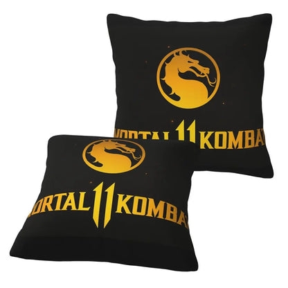 Mortal Kombat Logo 2 pcs Square Pillowcase Pillow Cover Cushion Decor Comfort Throw Pillow for Home Living Room