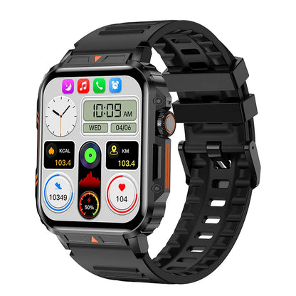 2024 Outdoor Military Smart Watch Men Health Monitor AI Bluetooth Call Fitness Sport Waterproof Smartwatch for Women Android IOS