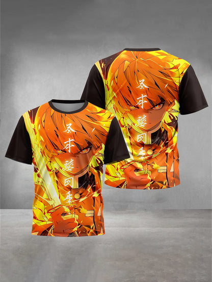 3D Print HOT Anime D-DemonS S-SlayerS Baby Clothing 5 to 14 Years Male Outdoor Clothes for Children Boy Girl Child T-Shirt Top