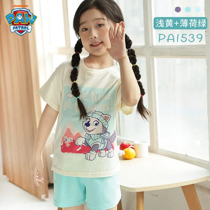 Genuine Paw Patrol Skye Chase Thin Children's Pajamas Sets Spring Summer Cartoon Students Tops Pants Kids Boys girls Sleepwear