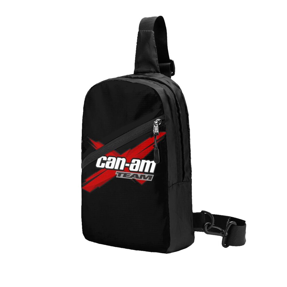 custom Motorcycle BRP Can-Am Print Sling Chest Bag Custom Crossbody Shoulder Backpack for Men Traveling Daypack