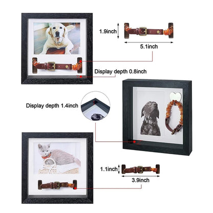 Pet Picture Frame Memorial - Dog Memorial Sentiment Frame - Pet Collar Frame Remembrance Black Pet Frame Dog Picture Frame