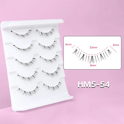 Lower Eyelashes Pack Under Eye Lashes Soft Lower Eyelashes 100% Handmade Clear Band Manga Bottom Lashes Makeup Tools