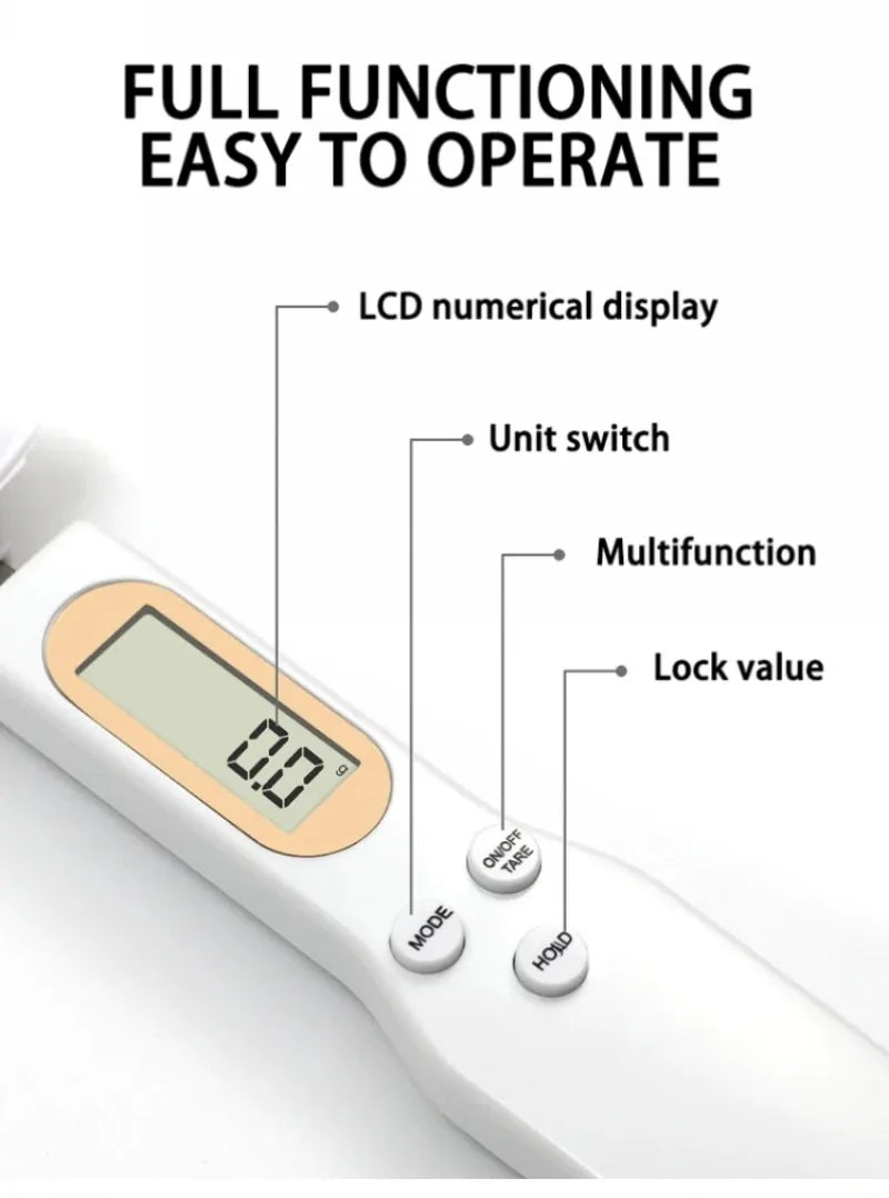 Weighing Spoon Scale Home Kitchen Tools Electronic Measuring Coffee Food Flour Powder Baking Lcd Digital Measurement