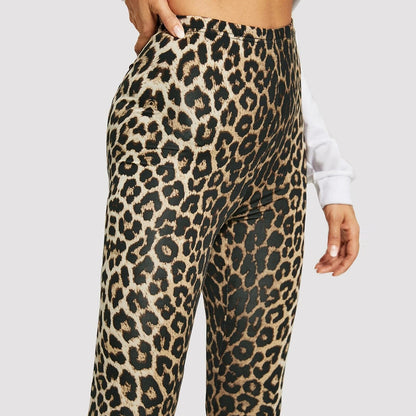 FITTOO Snakeskin Leopard Leggings Women Sanding Pencil Fitness Workout Sports Pant Female Sexy High Waist Women Leggins Push Up