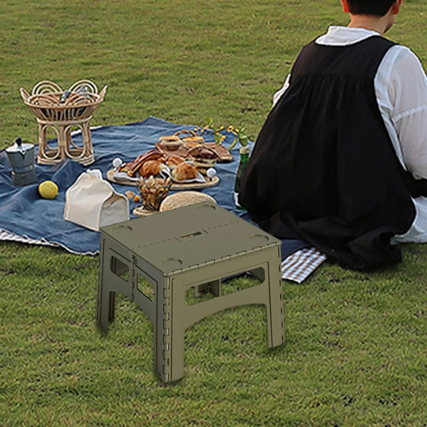 Outdoor Folding Table BBQ Picnic Side Table Foldable Picnic Table