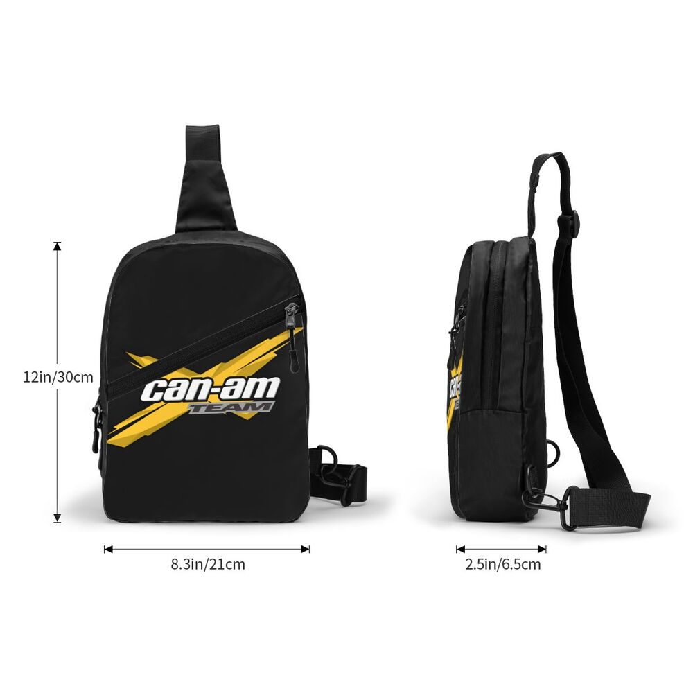 custom Motorcycle BRP Can-Am Print Sling Chest Bag Custom Crossbody Shoulder Backpack for Men Traveling Daypack