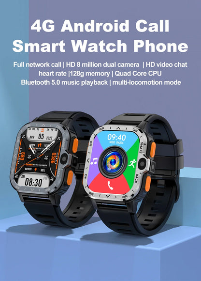 New Android Smartwatch Manufacturer GPS 4G Fitness Tracker IPS Display Video Call Dual Chip Dual System Men's Smart Watch