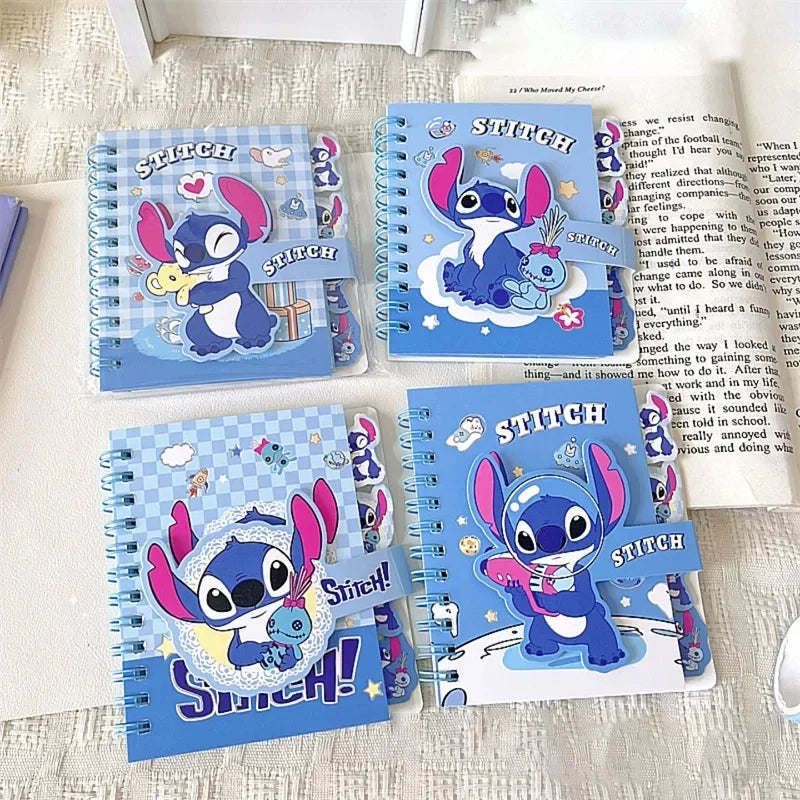 Random One Stitch Square Sorting Coil Book Cartoon Student Stationery Portable Coil Notebook Magnetic Buckle Note Book Gifts