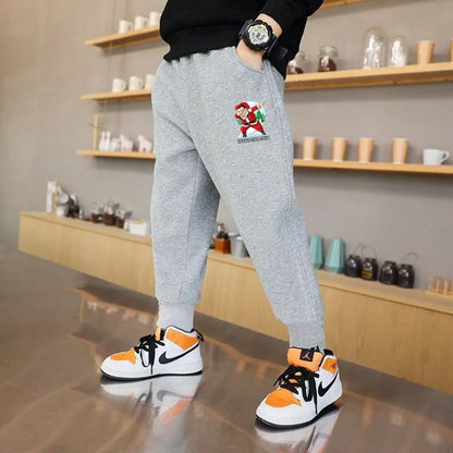 Joggers Sweatpants for Kids Boys Casual Pants Gyms Workout Track pants Spring Autumn Cotton Sportswear Teens Trousers