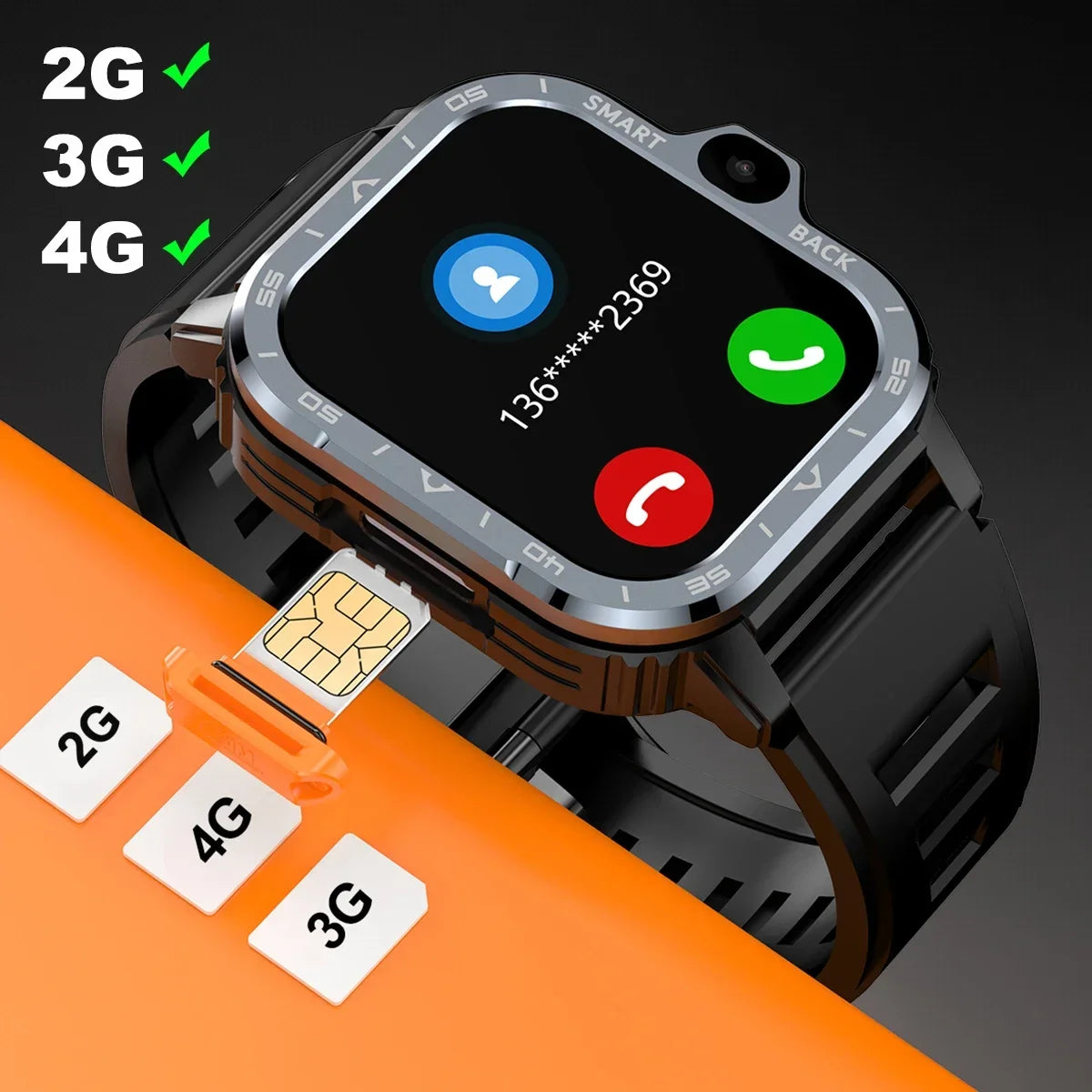 New Android Smartwatch Manufacturer GPS 4G Fitness Tracker IPS Display Video Call Dual Chip Dual System Men's Smart Watch