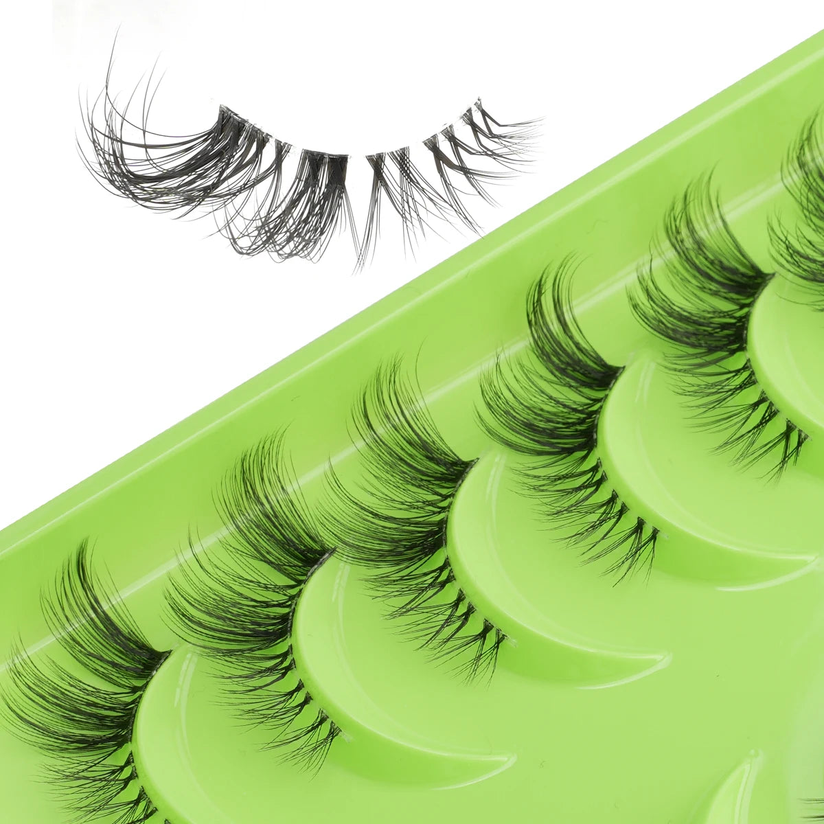 YSDO 3/10 Pairs Cat Eye Lash Wispy Half Lashes Natural False Eyelashes Extensions Fluffy Volume 3D Mink Lashes Makeup Faux Cils