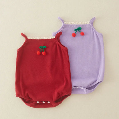 Baby Summer Clothes Newborn Girl Romper Full Moon Daytime Strap Jumpsuit Summer Thin Onesie