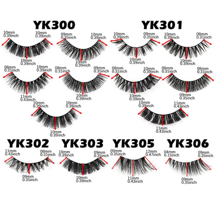 YSDO 3/10 Pairs Cat Eye Lash Wispy Half Lashes Natural False Eyelashes Extensions Fluffy Volume 3D Mink Lashes Makeup Faux Cils