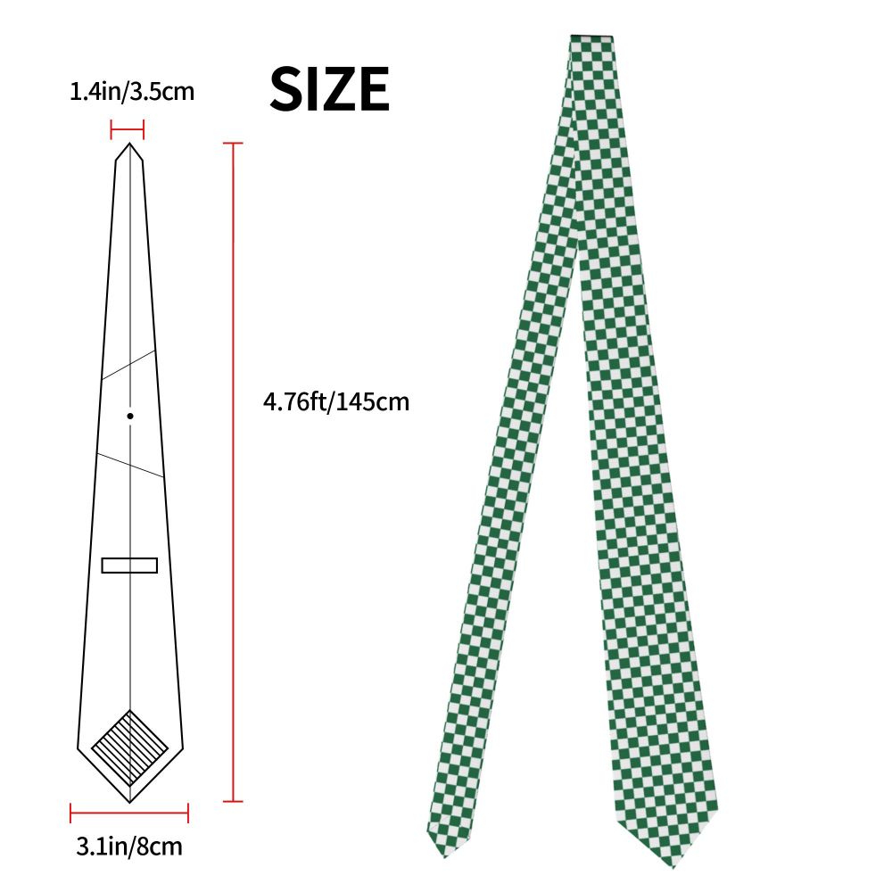 Black And White Checkerboard Pattern Ties Men Formal Silk Geometric Tartan Necktie for Office