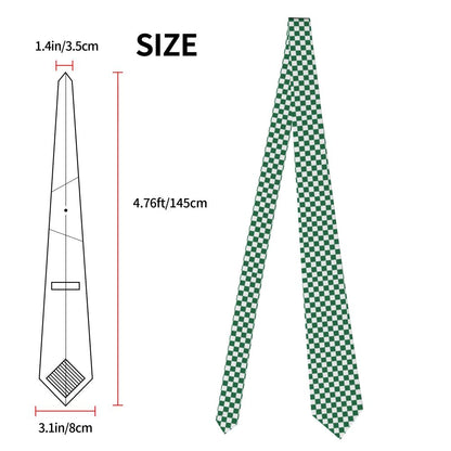 Black And White Checkerboard Pattern Ties Men Formal Silk Geometric Tartan Necktie for Office