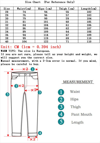 Men's Fashion Business Jeans Classic Style Casual Stretch Slim Jean Pants Male Brand Denim Trousers Black Blue