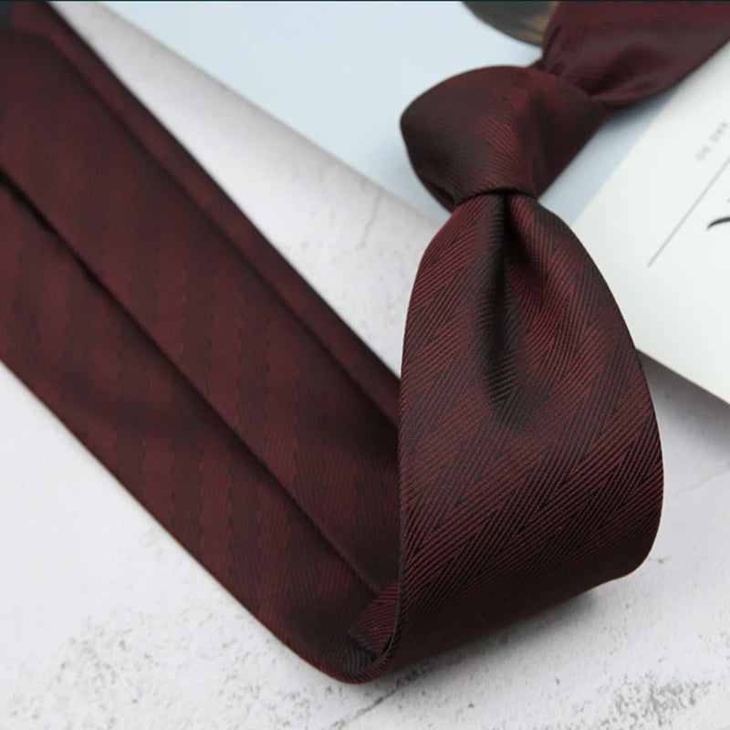 New Trendy Striped Neckties For Men Formal Silk Tie Polyester Jacquard Skinny Neck Tie Wedding Corbata 8cm Gravata Luxury Ties