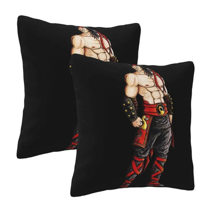 Mortal Kombat Logo 2 pcs Square Pillowcase Pillow Cover Cushion Decor Comfort Throw Pillow for Home Living Room