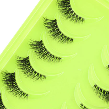 YSDO 3/10 Pairs Cat Eye Lash Wispy Half Lashes Natural False Eyelashes Extensions Fluffy Volume 3D Mink Lashes Makeup Faux Cils