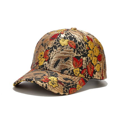 New Print Flower Baseball Caps for Men and Women Summer Sun Hat Visor Cap Adjustable Bonne Hats Gorras