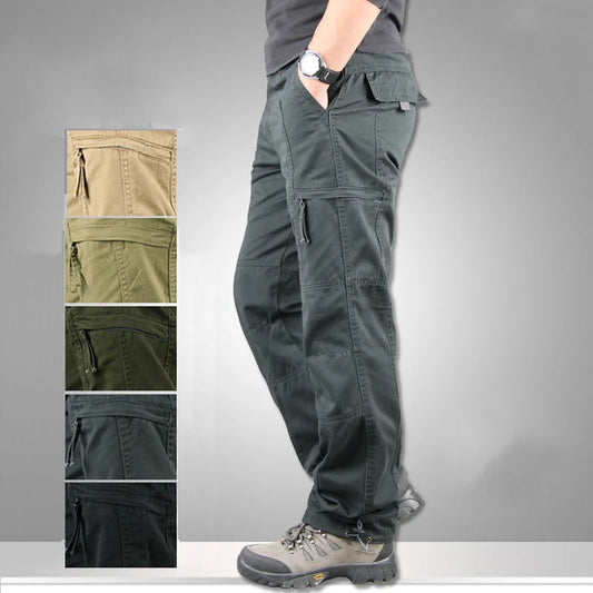 Men Tactical Military Cargo Pants Outdoor Sports Training Joggers Hiking Fashion Male Big Size Casual Vintage Wide Trousers 2025