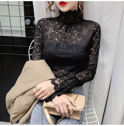 Autumn and Winter Velvet Turtleneck Bottoming Shirt Women's Thickened  Long-sleeved T-shirt Sexy Shirring Top T745