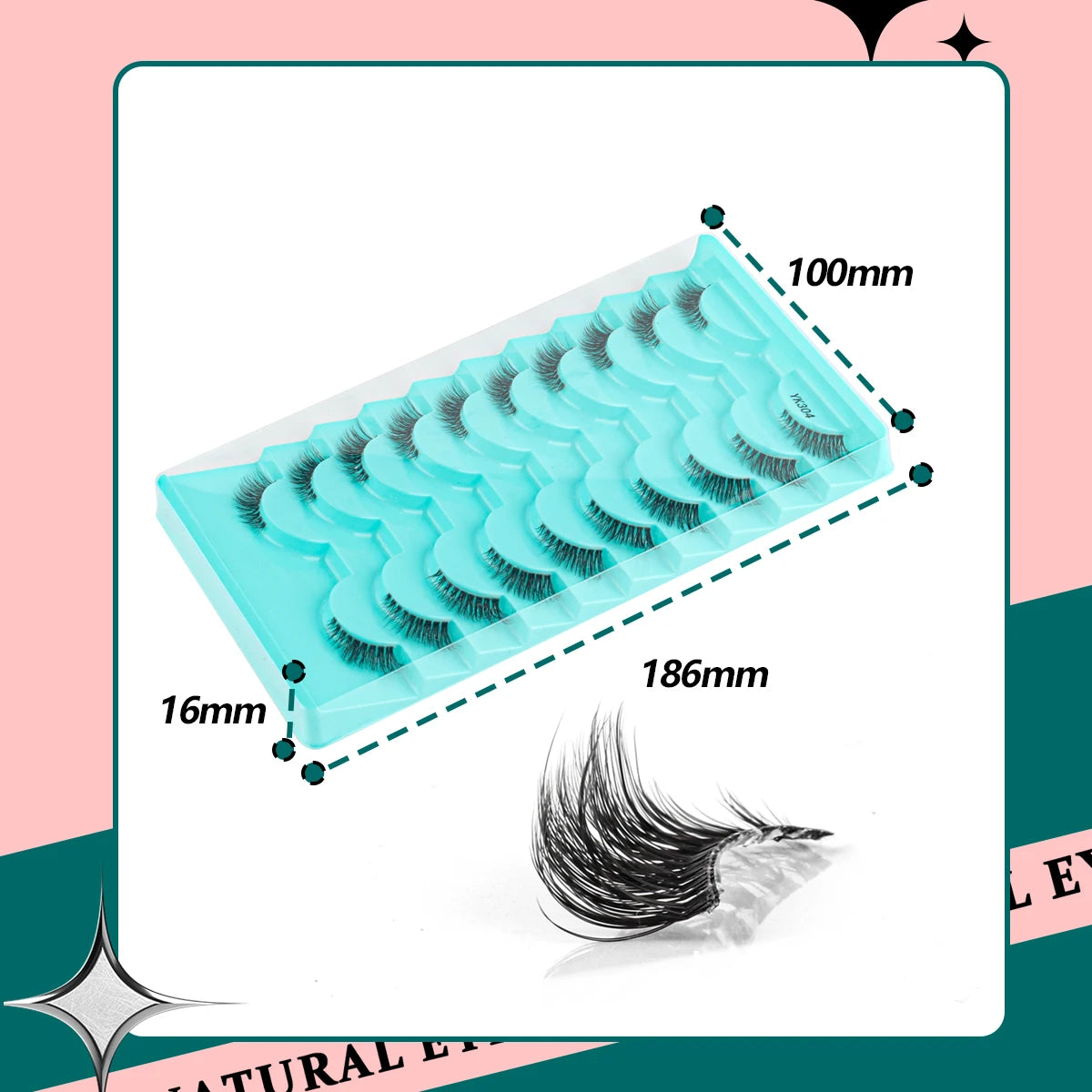 YSDO 3/10 Pairs Cat Eye Lash Wispy Half Lashes Natural False Eyelashes Extensions Fluffy Volume 3D Mink Lashes Makeup Faux Cils