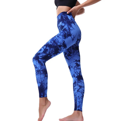 Stretchy High Waist Women Gym Yoga Leggings Seamless Athletic Exercise Fitness Pants Eye Catching Trainning Leggings