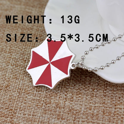 Protective Umbrella Pendant Cosplay Game Resident Evil Fashion Necklace Halloween Accessory Decoration Prop Gift