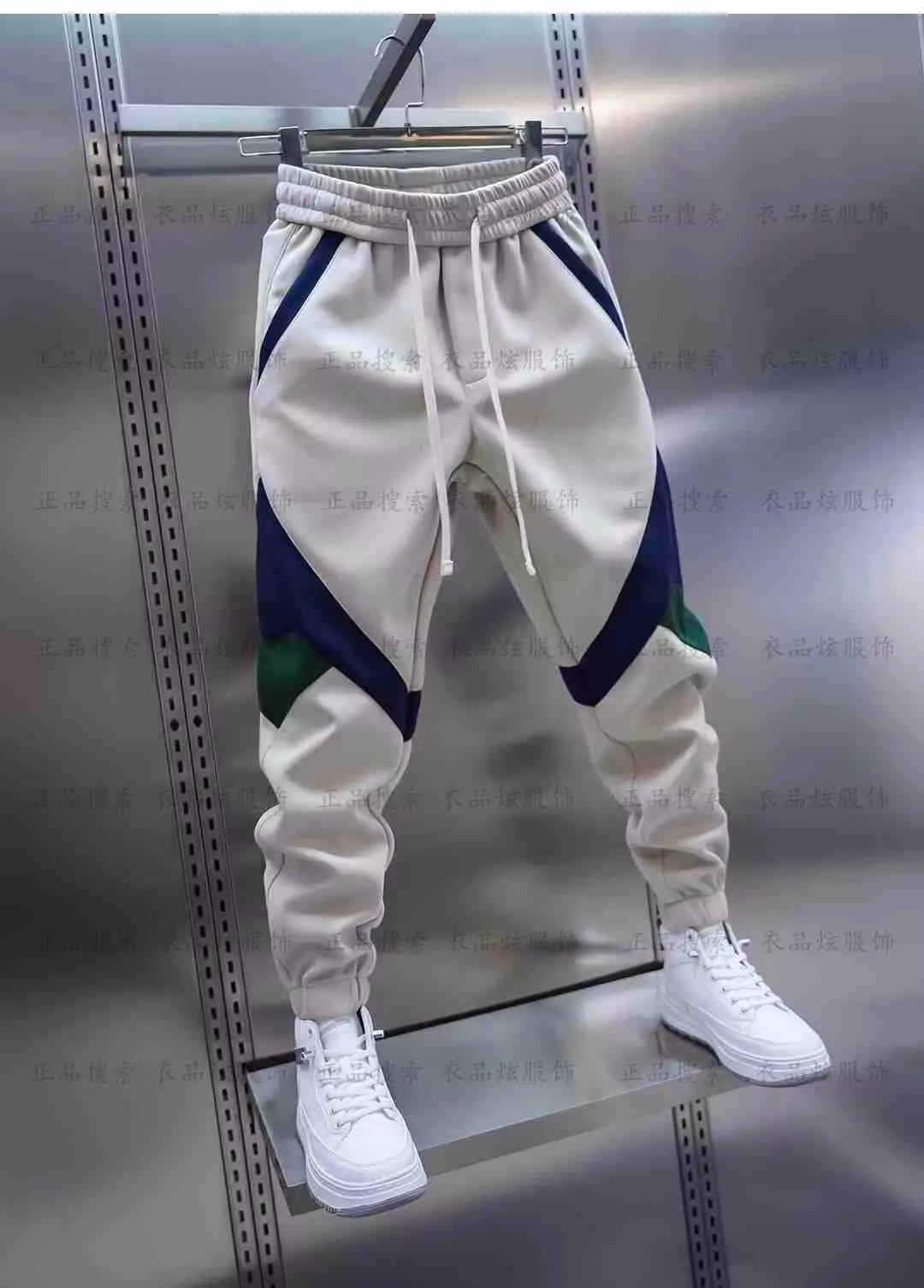 Patchwork Fashion Jogger Sweatpants 2024 Autumn New Outdoor Casual Trousers Cotton Harem Pants Elastic Waist Men's Clothing