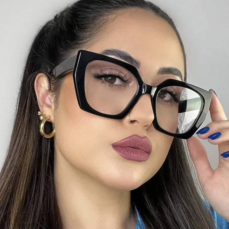 Cat Eye Optical Eyeglasses Frames For Women Brand Designer Fashion Luxury Anti Blue Light Computer Eye Glasses Ladies Eyewear