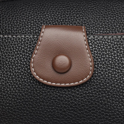 Luxury Designer Messenger Bag High Quality Genuine Leather Women's Solid Color Shoulder Bag Button decoration Cross Body Package